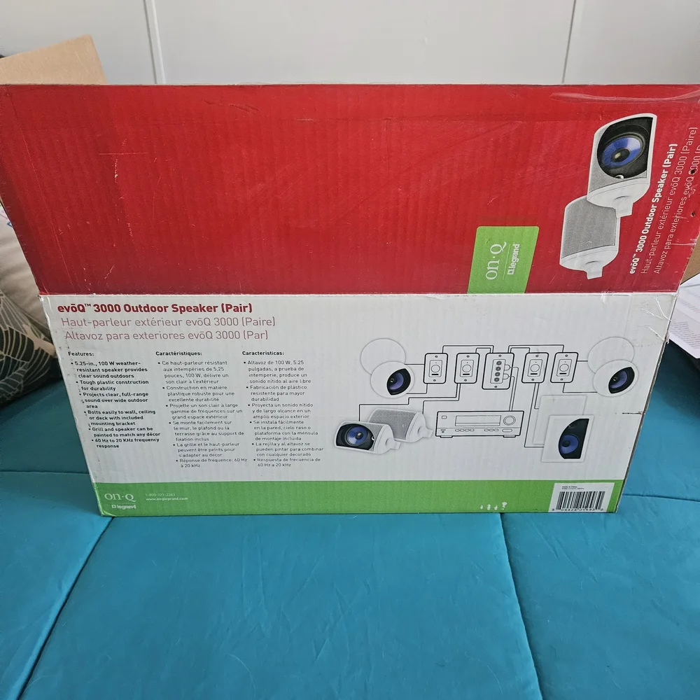 evoQ 3000 Outdoor Speakers Pair - White/Gray - Picture 6 of 10